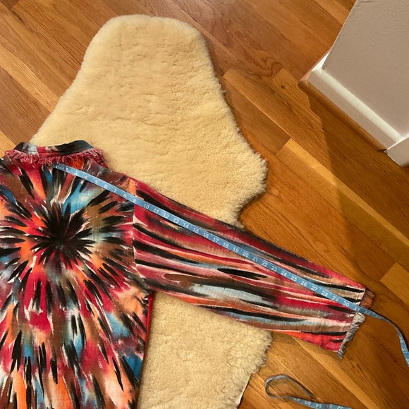 Dilemma organic cotton colorful open front fringe jacket - Picture 12 of 14